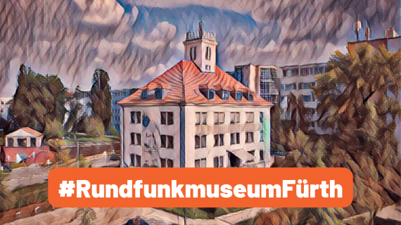 Illustrative Darstellung des Rundfunkmuseum-Geb&auml;udes. 