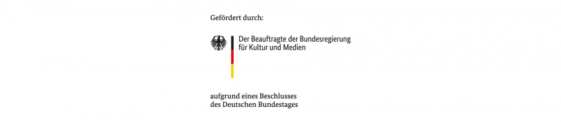 Logo "Gefördert durch den Beauftragten der Bundesregierung für Kultur und Medien".