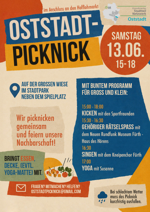 Flyer zur Ankündigung des Oststadtpicknicks.